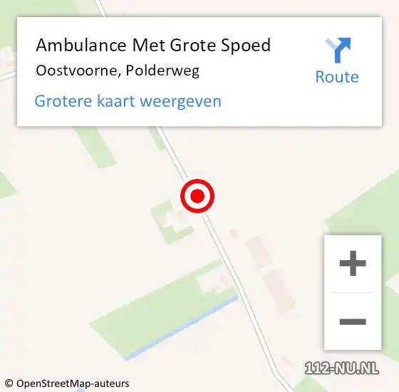 Locatie op kaart van de 112 melding: Ambulance Met Grote Spoed Naar Oostvoorne, Polderweg op 24 mei 2018 15:56