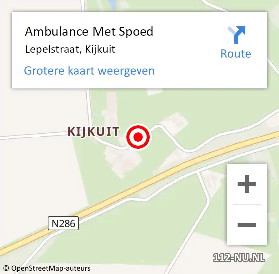 Locatie op kaart van de 112 melding: Ambulance Met Spoed Naar Lepelstraat, Kijkuit op 24 mei 2018 17:02