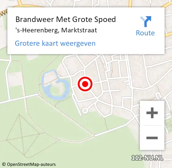 Locatie op kaart van de 112 melding: Brandweer Met Grote Spoed Naar 's-Heerenberg, Marktstraat op 24 mei 2018 17:36