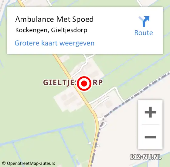 Locatie op kaart van de 112 melding: Ambulance Met Spoed Naar Kockengen, Gieltjesdorp op 24 mei 2018 22:34