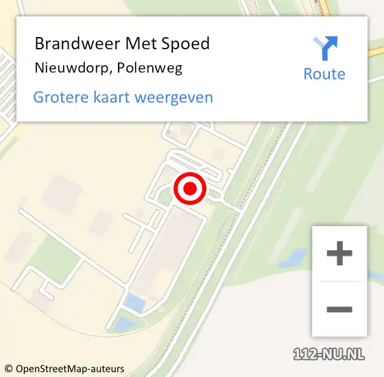 Locatie op kaart van de 112 melding: Brandweer Met Spoed Naar Nieuwdorp, Polenweg op 25 mei 2018 05:21