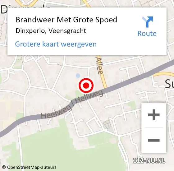 Locatie op kaart van de 112 melding: Brandweer Met Grote Spoed Naar Dinxperlo, Veensgracht op 25 mei 2018 08:25