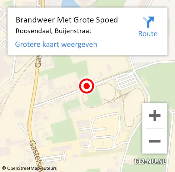 Locatie op kaart van de 112 melding: Brandweer Met Grote Spoed Naar Roosendaal, Buijenstraat op 25 mei 2018 13:14