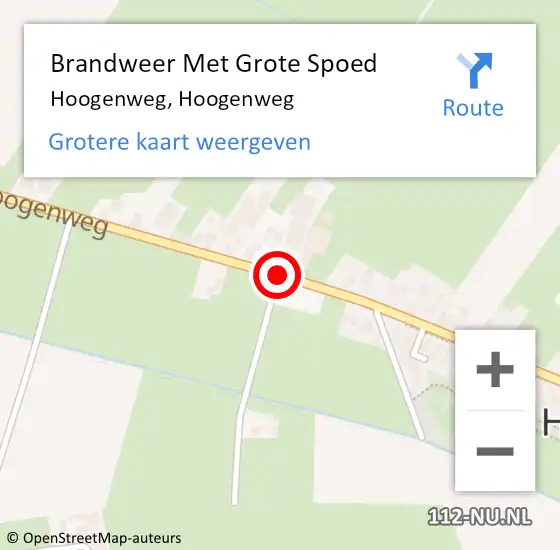 Locatie op kaart van de 112 melding: Brandweer Met Grote Spoed Naar Hoogenweg, Hoogenweg op 26 mei 2018 09:17