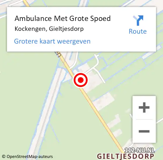 Locatie op kaart van de 112 melding: Ambulance Met Grote Spoed Naar Kockengen, Gieltjesdorp op 26 mei 2018 10:19