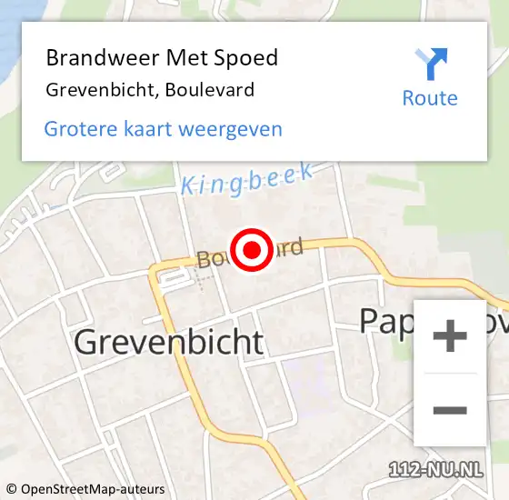 Locatie op kaart van de 112 melding: Brandweer Met Spoed Naar Grevenbicht, Boulevard op 26 mei 2018 10:47