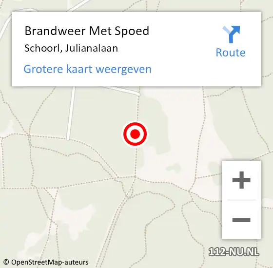 Locatie op kaart van de 112 melding: Brandweer Met Spoed Naar Schoorl, Julianalaan op 26 mei 2018 10:55