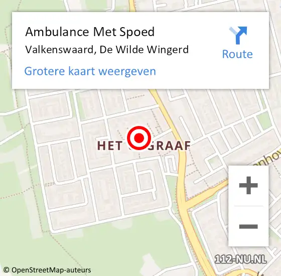 Locatie op kaart van de 112 melding: Ambulance Met Spoed Naar Valkenswaard, De Wilde Wingerd op 26 mei 2018 13:25