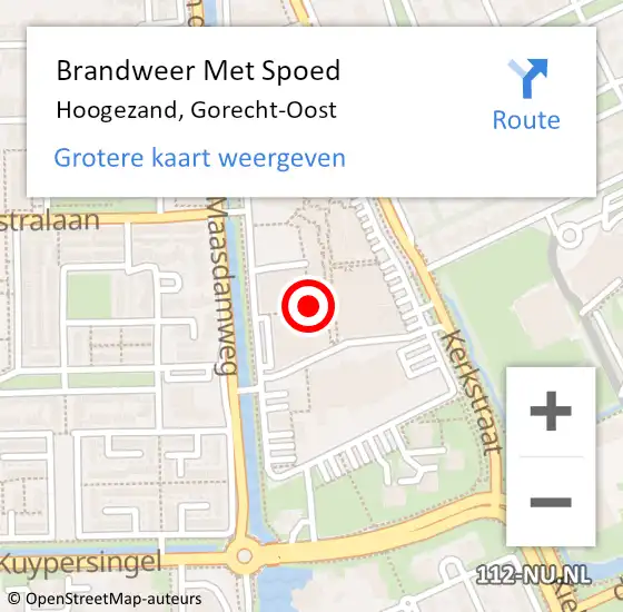 Locatie op kaart van de 112 melding: Brandweer Met Spoed Naar Kropswolde, Gorecht-Oost op 26 mei 2018 15:45