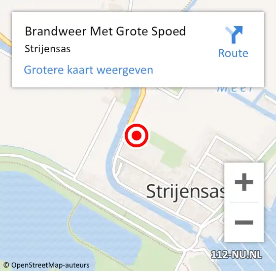 Locatie op kaart van de 112 melding: Brandweer Met Grote Spoed Naar Strijensas op 26 mei 2018 17:08