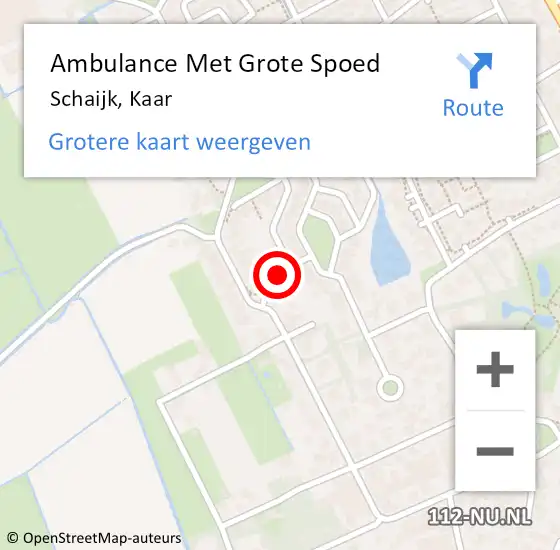 Locatie op kaart van de 112 melding: Ambulance Met Grote Spoed Naar Schaijk, Kaar op 27 mei 2018 03:45