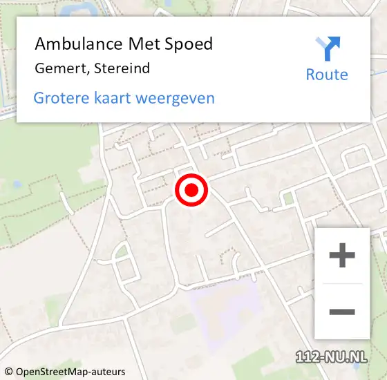 Locatie op kaart van de 112 melding: Ambulance Met Spoed Naar Gemert, Stereind op 27 mei 2018 06:32