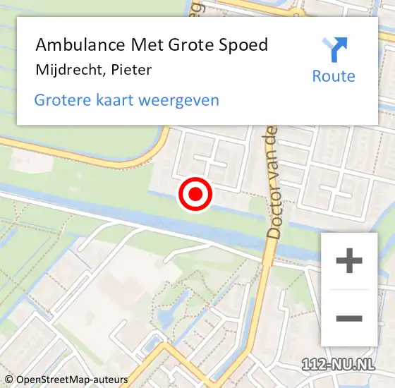 Locatie op kaart van de 112 melding: Ambulance Met Grote Spoed Naar Mijdrecht, Pieter op 27 mei 2018 11:12