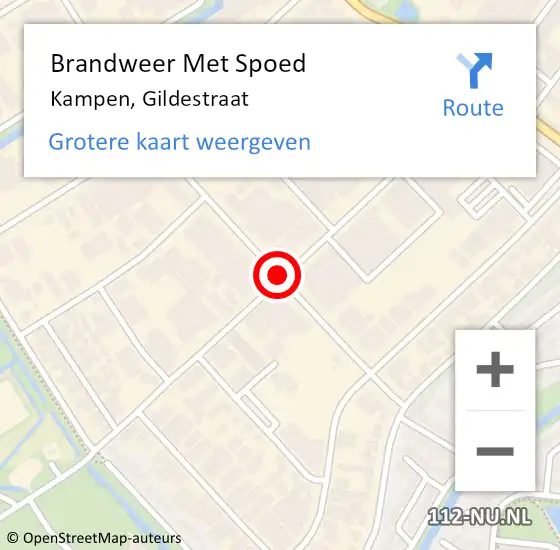 Locatie op kaart van de 112 melding: Brandweer Met Spoed Naar Kampen, Energiestraat op 27 mei 2018 13:41