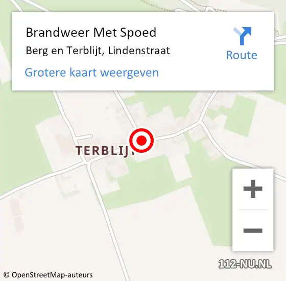 Locatie op kaart van de 112 melding: Brandweer Met Spoed Naar Berg en Terblijt, Lindenstraat op 27 mei 2018 13:52