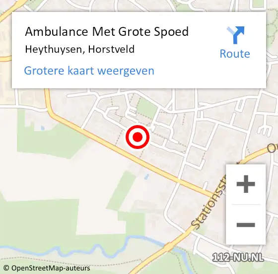 Locatie op kaart van de 112 melding: Ambulance Met Grote Spoed Naar Heythuysen, Horstveld op 27 mei 2018 17:06