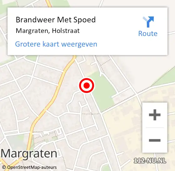 Locatie op kaart van de 112 melding: Brandweer Met Spoed Naar Margraten, Holstraat op 27 mei 2018 18:15