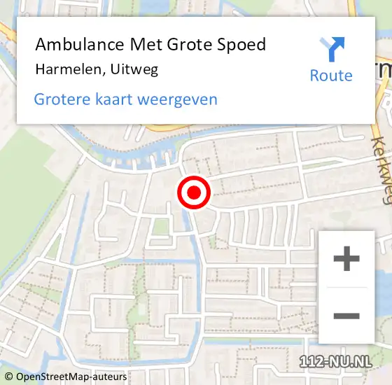 Locatie op kaart van de 112 melding: Ambulance Met Grote Spoed Naar Harmelen, Uitweg op 27 mei 2018 19:42