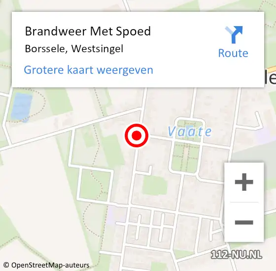 Locatie op kaart van de 112 melding: Brandweer Met Spoed Naar Borssele, Westsingel op 27 mei 2018 21:34