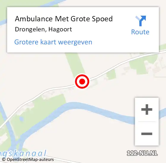 Locatie op kaart van de 112 melding: Ambulance Met Grote Spoed Naar Drongelen, Hagoort op 28 mei 2018 07:17