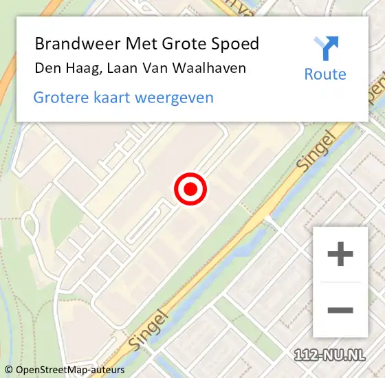 Locatie op kaart van de 112 melding: Brandweer Met Grote Spoed Naar Den Haag, Laan Van Waalhaven op 28 mei 2018 14:11