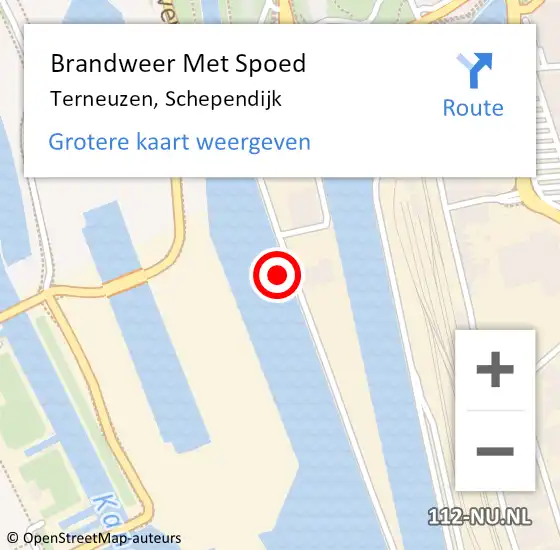 Locatie op kaart van de 112 melding: Brandweer Met Spoed Naar Terneuzen, Schependijk op 28 mei 2018 18:33