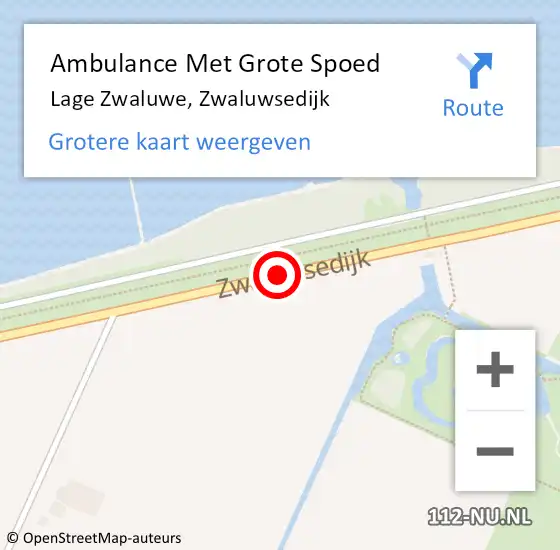 Locatie op kaart van de 112 melding: Ambulance Met Grote Spoed Naar Lage Zwaluwe, Zwaluwsedijk op 28 mei 2018 20:55