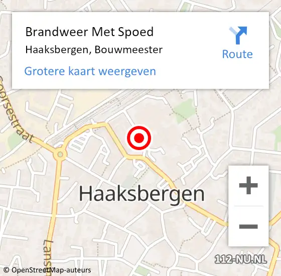 Locatie op kaart van de 112 melding: Brandweer Met Spoed Naar Haaksbergen, Bouwmeester op 28 mei 2018 22:59