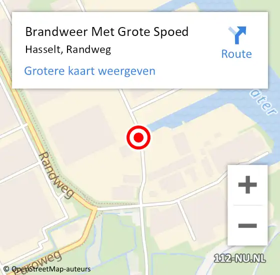 Locatie op kaart van de 112 melding: Brandweer Met Grote Spoed Naar Hasselt, Randweg op 29 mei 2018 08:32