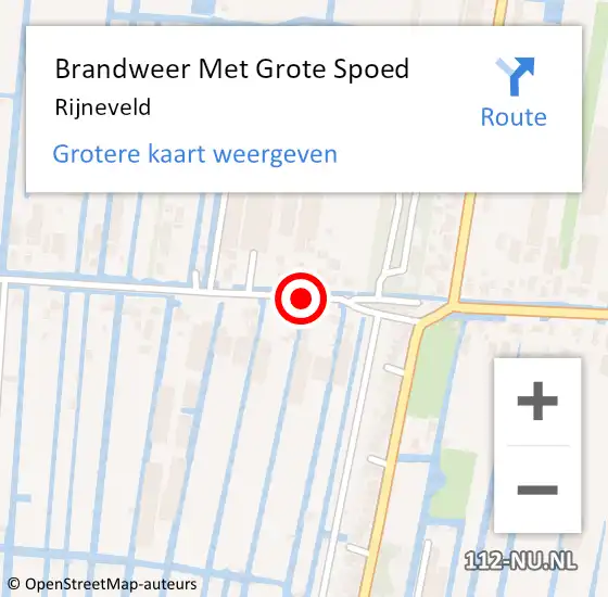 Locatie op kaart van de 112 melding: Brandweer Met Grote Spoed Naar Rijneveld op 29 mei 2018 13:10