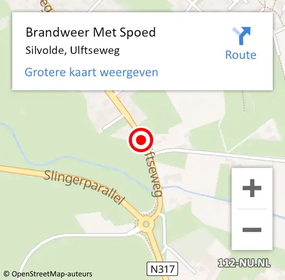 Locatie op kaart van de 112 melding: Brandweer Met Spoed Naar Silvolde, Ulftseweg op 29 mei 2018 18:54