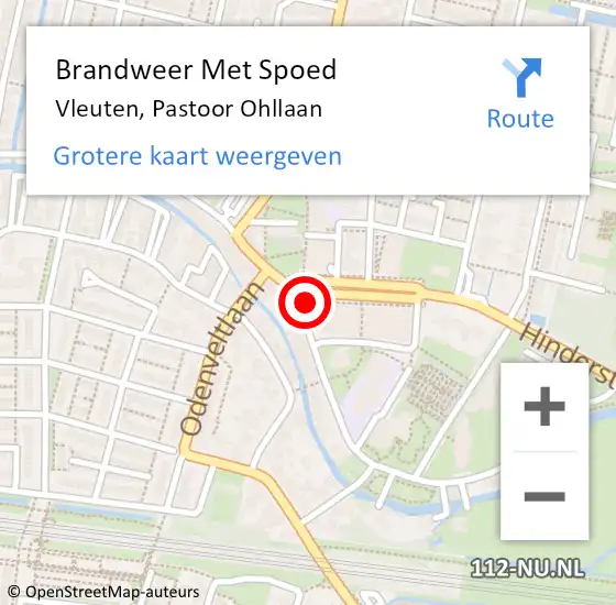 Locatie op kaart van de 112 melding: Brandweer Met Spoed Naar Vleuten, Pastoor Ohllaan op 29 mei 2018 19:37