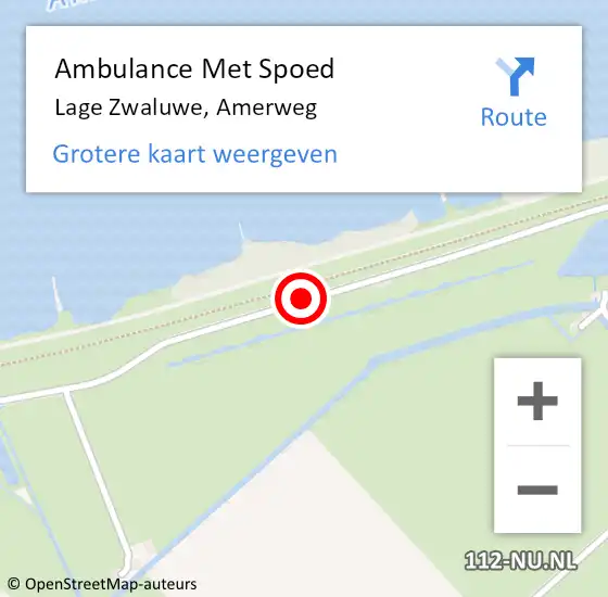 Locatie op kaart van de 112 melding: Ambulance Met Spoed Naar Lage Zwaluwe, Amerweg op 29 mei 2018 19:38