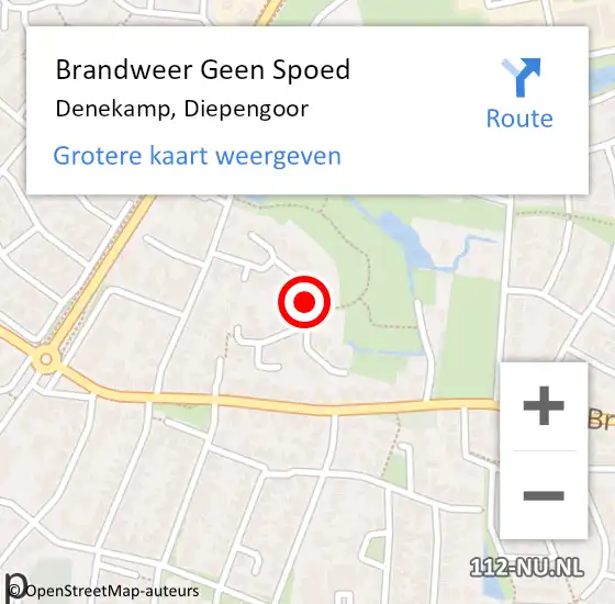 Locatie op kaart van de 112 melding: Brandweer Geen Spoed Naar Denekamp, Diepengoor op 29 mei 2018 21:02