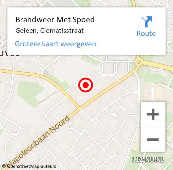 Locatie op kaart van de 112 melding: Brandweer Met Spoed Naar Geleen, Clematisstraat op 30 mei 2018 11:21