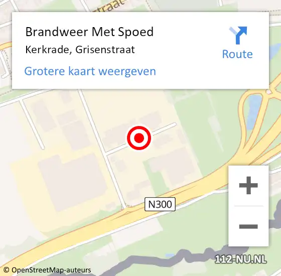 Locatie op kaart van de 112 melding: Brandweer Met Spoed Naar Kerkrade, Grisenstraat op 30 mei 2018 12:36