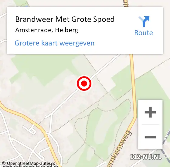 Locatie op kaart van de 112 melding: Brandweer Met Grote Spoed Naar Amstenrade, Heiberg op 30 mei 2018 14:55