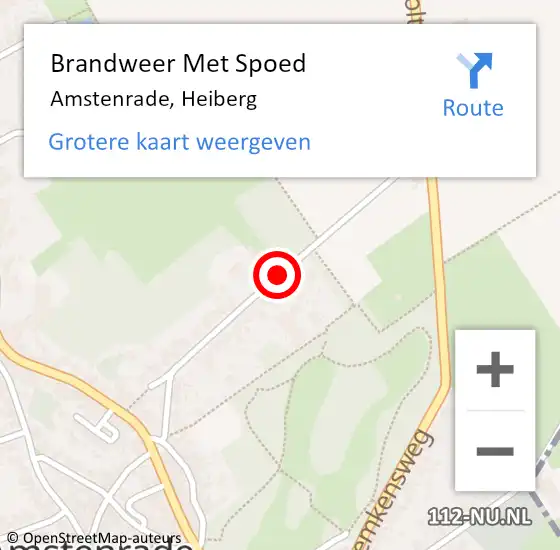 Locatie op kaart van de 112 melding: Brandweer Met Spoed Naar Amstenrade, Heiberg op 30 mei 2018 16:13