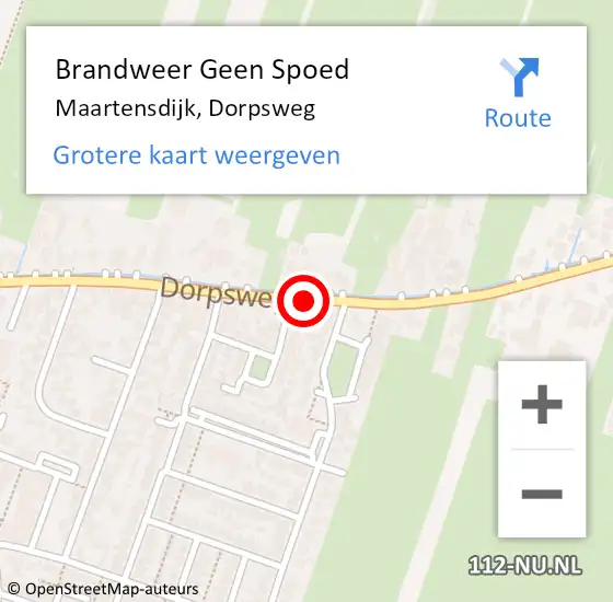 Locatie op kaart van de 112 melding: Brandweer Geen Spoed Naar Maartensdijk, Dorpsweg op 31 mei 2018 10:50