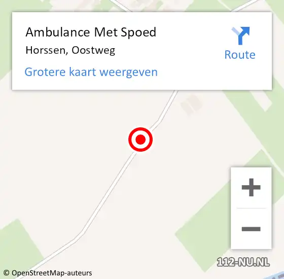Locatie op kaart van de 112 melding: Ambulance Met Spoed Naar Horssen, Oostweg op 31 mei 2018 11:49