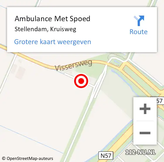 Locatie op kaart van de 112 melding: Ambulance Met Spoed Naar Stellendam, Kruisweg op 31 mei 2018 12:55