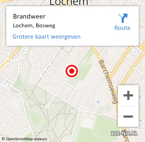 Locatie op kaart van de 112 melding: Brandweer Lochem, Bosweg op 31 mei 2018 15:16