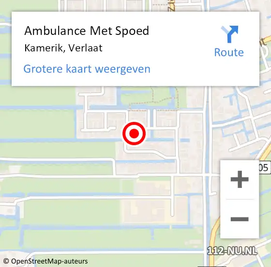 Locatie op kaart van de 112 melding: Ambulance Met Spoed Naar Kamerik, Verlaat op 31 mei 2018 18:34