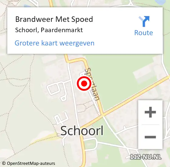 Locatie op kaart van de 112 melding: Brandweer Met Spoed Naar Schoorl, Paardenmarkt op 31 mei 2018 19:54