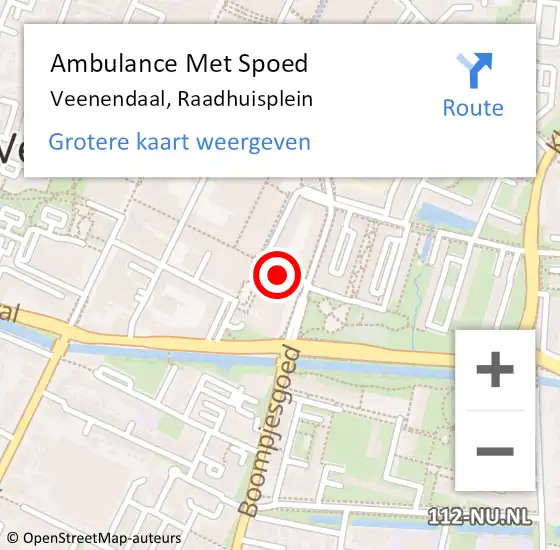 Locatie op kaart van de 112 melding: Ambulance Met Spoed Naar Veenendaal, Raadhuisplein op 31 mei 2018 23:14