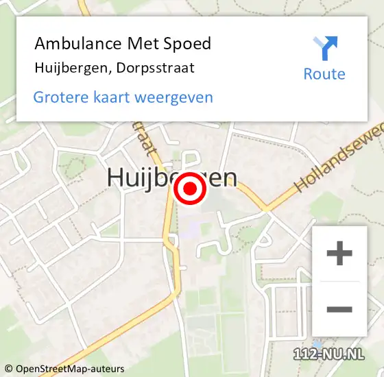 Locatie op kaart van de 112 melding: Ambulance Met Spoed Naar Huijbergen, Hollandseweg op 31 mei 2018 23:36