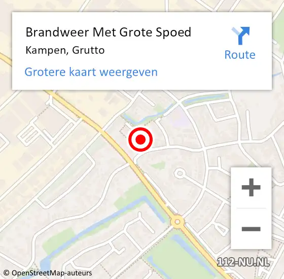 Locatie op kaart van de 112 melding: Brandweer Met Grote Spoed Naar Kampen, Grutto op 1 juni 2018 02:54