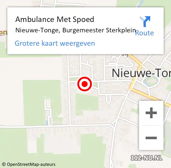 Locatie op kaart van de 112 melding: Ambulance Met Spoed Naar Nieuwe-Tonge, Burgemeester Sterkplein op 1 juni 2018 07:21