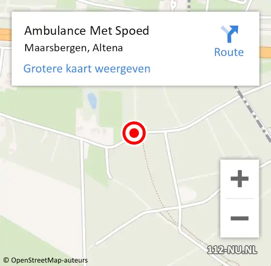 Locatie op kaart van de 112 melding: Ambulance Met Spoed Naar Maarsbergen, Altena op 1 juni 2018 13:10