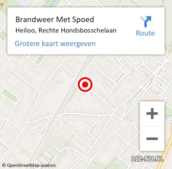 Locatie op kaart van de 112 melding: Brandweer Met Spoed Naar Heiloo, Rechte Hondsbosschelaan op 1 juni 2018 15:16